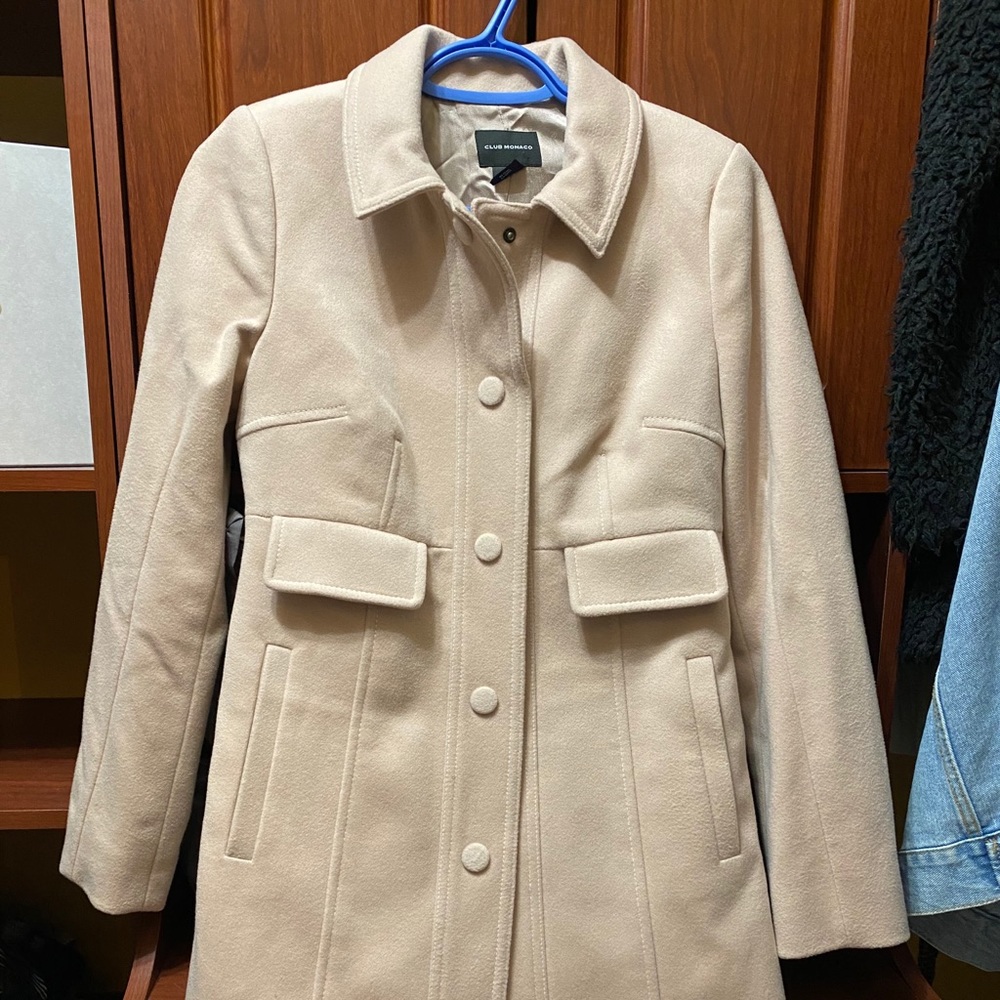 Club Monaco Beige Wool Coat